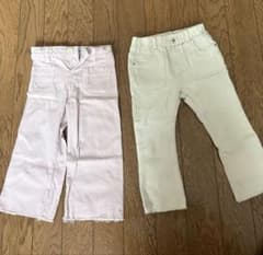 【ZARA】キッズ ロングパンツ 2本セット ピンク ベージュのサムネイル