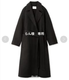 Mila Owen ウールリバーコート 黒 ¥37,400のサムネイル