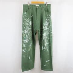 HERILL ボタンフライ スプラッシュ ペイント タック デニム パンツ 2 HERILL ボタンフライ スプラッシュ ペイント タック デニム パンツ 2