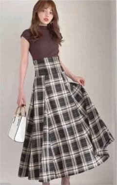 GRL チェック柄バックレースアップワンピース[rut934]のサムネイル