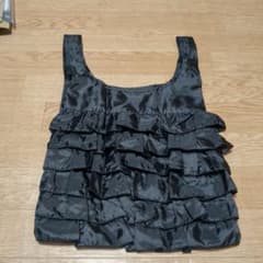 Bergerie フリル トートバッグ ブラックのサムネイル