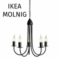 動作未確認】IKEA MOLNIG（モルニグ）5灯シャンデリア 廃盤 北欧照明 