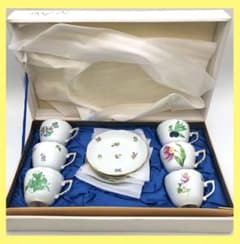 HEREND ヘレンド花柄 菓子入れ セット R 【箱付き】HEREND ヘレンド 花柄ティーカップセット 6点 食器 - メルカリ