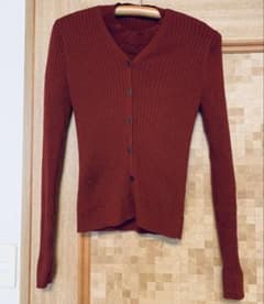 【UNIQLO】ユニクロ ショートカーディガン＆モックネックセーター セット Mのサムネイル