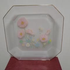 東洋ガラス 花柄 八角形皿 約23cm - メルカリ