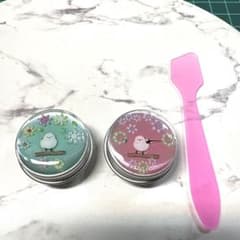 6653☆ シマエナガ クリームケース アルミ缶 5ml レジン ハンドメイド