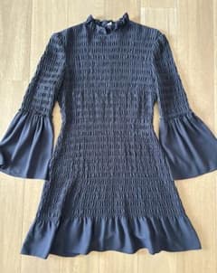 eq.iq フリル付きダークグレー チュニック