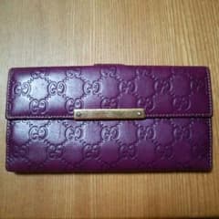 ☆GUCCI☆ダブルボタン 長財布☆パープル☆のサムネイル