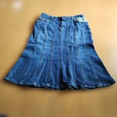 nuovo nuovo デニム フレアスカート 花柄刺繍のサムネイル