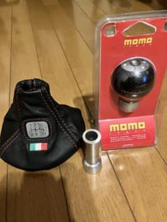 アバルト 595/500レザーシフトブーツ、MOMOシフトノブSK23 
