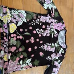 ⭐︎LEONARD⭐︎黒い多色ドット花柄五分袖チュニック 42（XL) LEONARD フラワープリント 五分袖チュニック サイズ40 - メルカリ