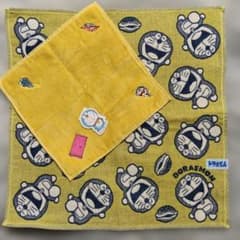２枚 新品 ドラえもん どこでもドア ハンドタオル ガーゼハンカチ