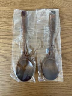 天然木 スプーン 2本セット 漆塗装