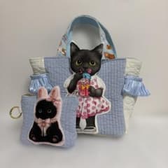 コヤンイサムチョン サイドポケット付きトートバッグ&ポーチ ヌビ生地