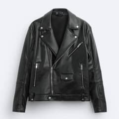 ZARA ダブルライダース レザージャケット 黒 即買いok - メルカリ