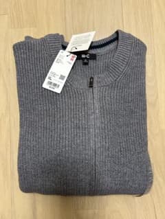 ユニクロ　クルーネックフルジップカーディガン　XL
