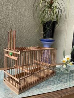 鳥籠　竹細工　メジロ籠　レトロのサムネイル