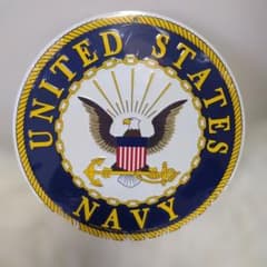 新品　U.S.NAVY　USA製　アルミ　看板　エンブレム　デットストック