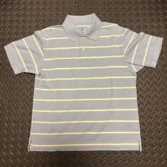 ユニクロ×JWANDERSON ドライカノコボーダーポロシャツ ライトブルーのサムネイル