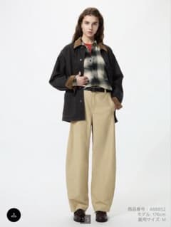 UNIQLO ジャージーバレルレッグパンツ　M丈長めのサムネイル
