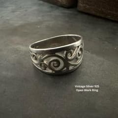 Rare Vintage Silver 935 Art Deco Euro Ring Antique