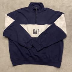 キ*イ様 【格安価格】GAP ネイビー ホワイト ハーフジップのサムネイル