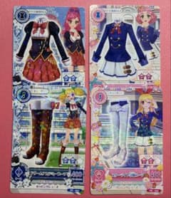 アイカツ カード 4枚セット 制服 ドリームアカデミー スターライト学園