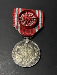 明治21年 日本赤十字社 特別社員章｜純銀製 勲章｜箱・略綬付｜当時物