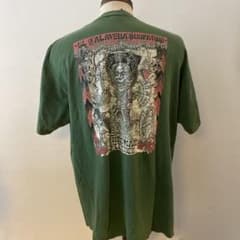 オリーブグリーン スカルデザイン ヴィンテージTシャツのサムネイル