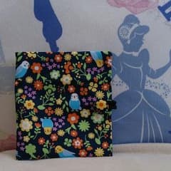 携帯用ボックスティッシュケース☆お花とセキセイインコのサムネイル