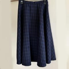 W closet ダブルクローゼット　ネイビー チェック柄 フレアスカートのサムネイル