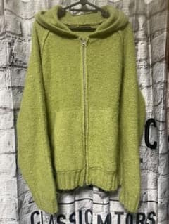 ZARA ニットパーカー メンズ グリーン　ダブルジップのサムネイル
