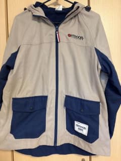 OUTDOOR PRODUCTS フリースフードジャケット M ベージュネイビー