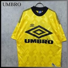 古着 90s アンブロ 刺繍ロゴ フットボール ゲームシャツ イエロー L 古着 90s アンブロ 刺繍ロゴ フットボール ゲームシャツ イエロー L
