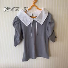 サイズS　襟付き半袖ニットのサムネイル
