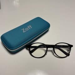 ZoffSMART 黒ボストンフレーム度なしブルーライトカットメガネのサムネイル