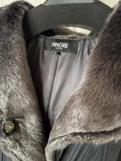 PINORE LUXE（ピノーレ リュクス） ファー付きロングコート　40 PINORE LUXE（ピノーレ リュクス） ファー付きロングコート 40 - メルカリ