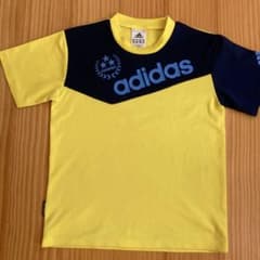 adidas キッズ Tシャツ 140cm イエロー ネイビーのサムネイル