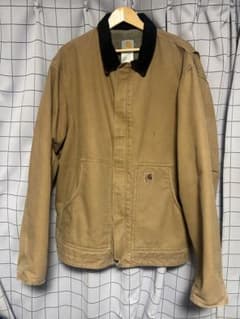 希少 カーハート ダックジャケット J164CML キャメル 古着 XL 米国のサムネイル