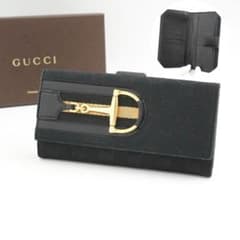 ✨Sランク✨　GUCCI 長財布　インターロッキング　シェリーライン　キャンバス ✨Sランク✨ GUCCI 長財布 インターロッキング シェリーライン