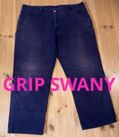 【GRIP SWANY】ワークパンツ アウトドア クロップド ネイビー ナス紺