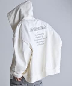 【完売品】adrer Sサイズ ダブルジップパーカー オフホワイトカラーのサムネイル