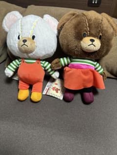 【新品未使用】くまのがっこう レトロガーリーBIGぬいぐるみ 2種セット