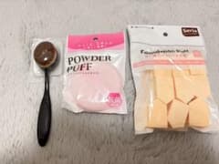 メイクブラシ パウダーパフ スポンジ セットのサムネイル