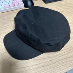 シンプル ワークキャップ ブラックのサムネイル