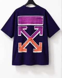 Off White 紫　パープル Tシャツ バックプリント Off White 紫 パープル Tシャツ バックプリント - メルカリ