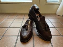 Berwick ダークブラウン タッセルローファー シューツリー付属 - メルカリ