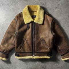 超希少】名作 90s リアルムートン B-3 レザージャケット - メルカリ