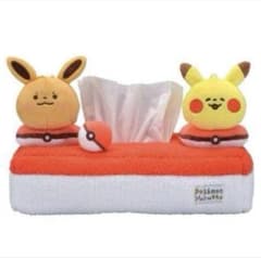 ポケモンセンター　カナヘイ ゆるっとピカチュウ イーブイ　ティッシュカバーのサムネイル
