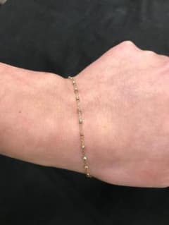 【値下げ♪】K10 ブレスレット18cm　イエロー＆ピンクゴールドのサムネイル